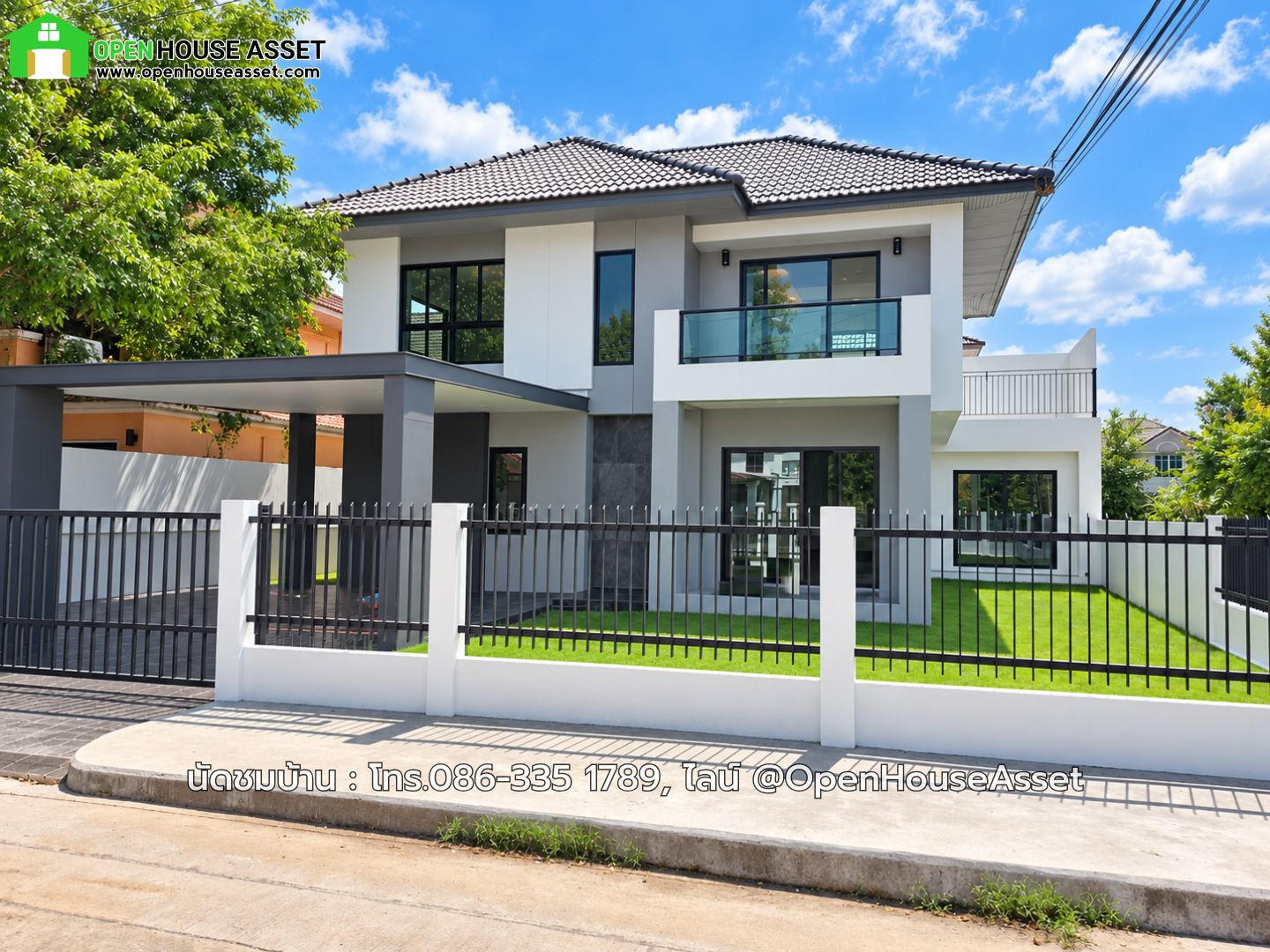 Corner detached house, newly renovated, 68 sq m, usable area 250 sq m, Maneeya Masterpiece Rattanathibet.