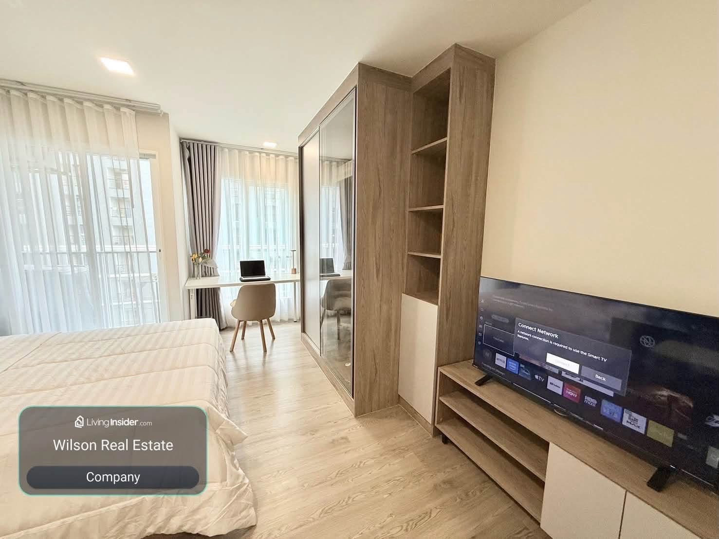 For rent, Kave Town Island, Building B, 6th floor, outside view room, 22 sq m, fully furnished, 11,000 baht/month, near Bangkok University. – รูปที่ 3