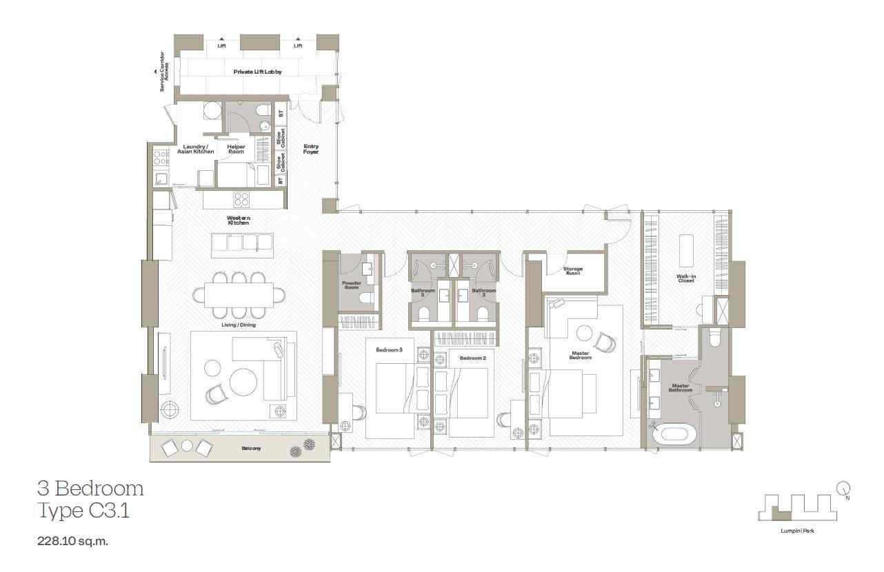 🔥HOT DEALS🔥📍For Sale ✨Dusit Residences✨3 beds 3 baths, Size 228.1 sqm., near BTS / MRT Silom (0.3 km) Tel.0982645161 