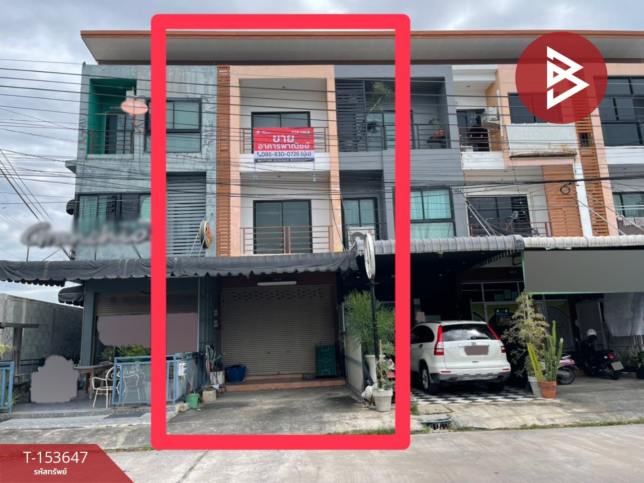 For sale/rent commercial building, area 19 square meters, Samet, Chonburi, near 7-11
