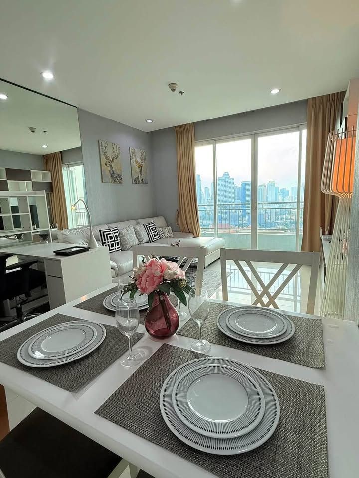 ให้เช่า Circle Phetchaburi 36  ห้องมุม Floor-to-Ceiling View ชั้นสูง เทควิว – รูปที่ 3