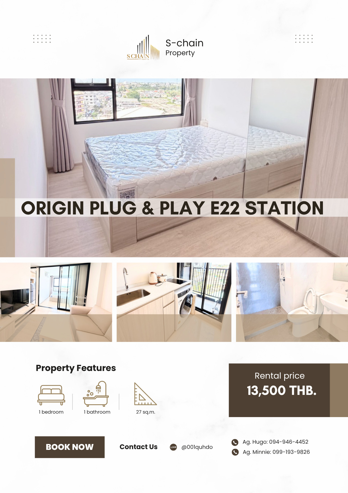 🚆💜 Near BTS Sai Luat! Easy to travel ✨ Origin Plug & Play E22 Station ✨ NO-130