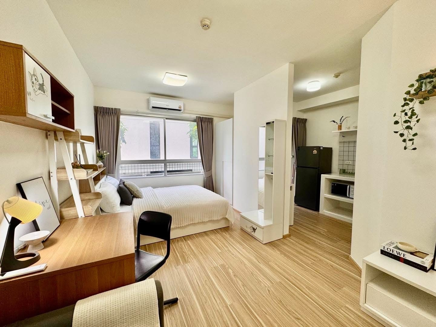 For rent, Plum Condo Samakkhi, newly renovated, fully furnished, Building A, 2nd floor, near The Mall Ngamwongwan. Dhurakij Pundit University, easy to find food – รูปที่ 3