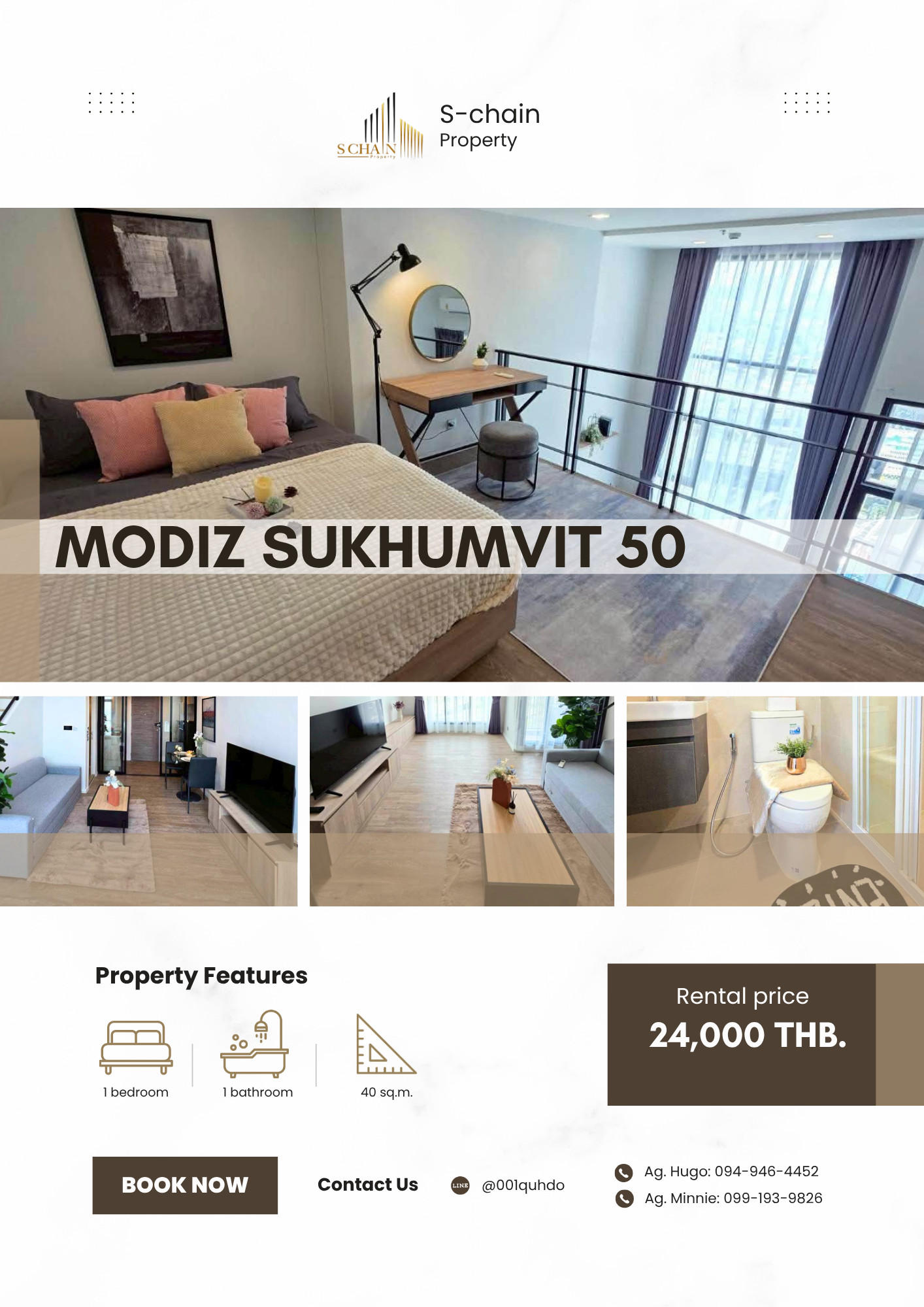 🌊✨ Duplex ชั้นสูง ห้องริม! วิวแม่น้ำเจ้าพระยา 🏙️ MODIZ Sukhumvit 50 🏙️ NO-124