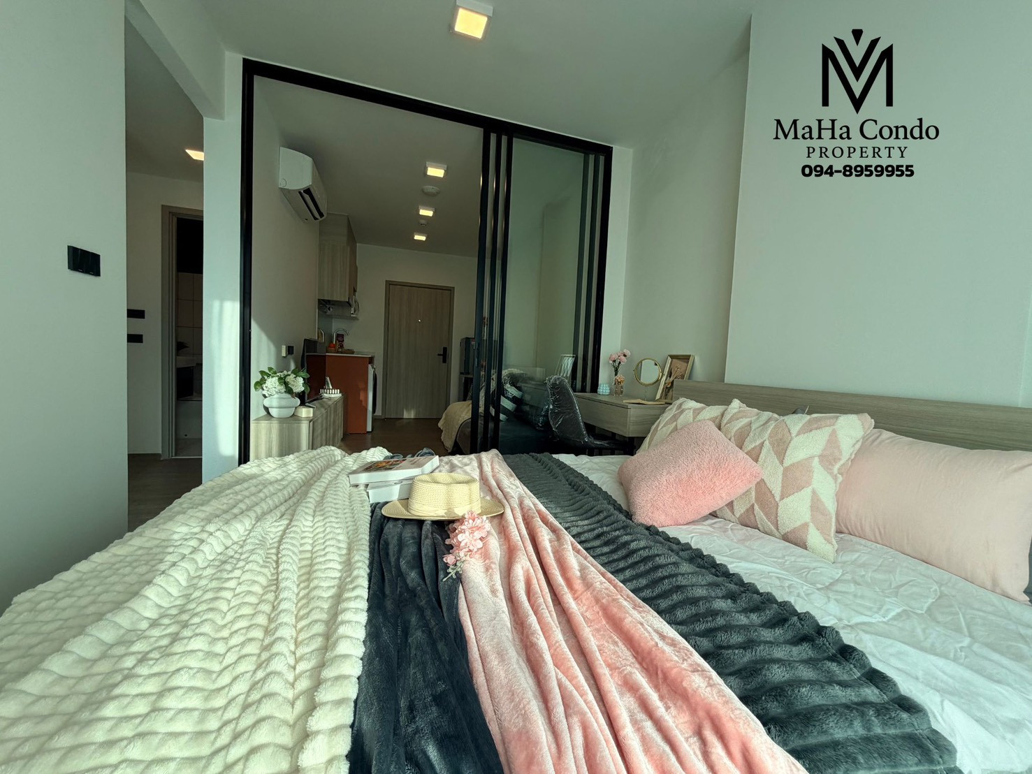 Condo for rent: CHAPTER ONE ALL RAMINTRA. The room has a separate dressing room.  Near the Pink Line MRT Lat Pla Khao Station – รูปที่ 2