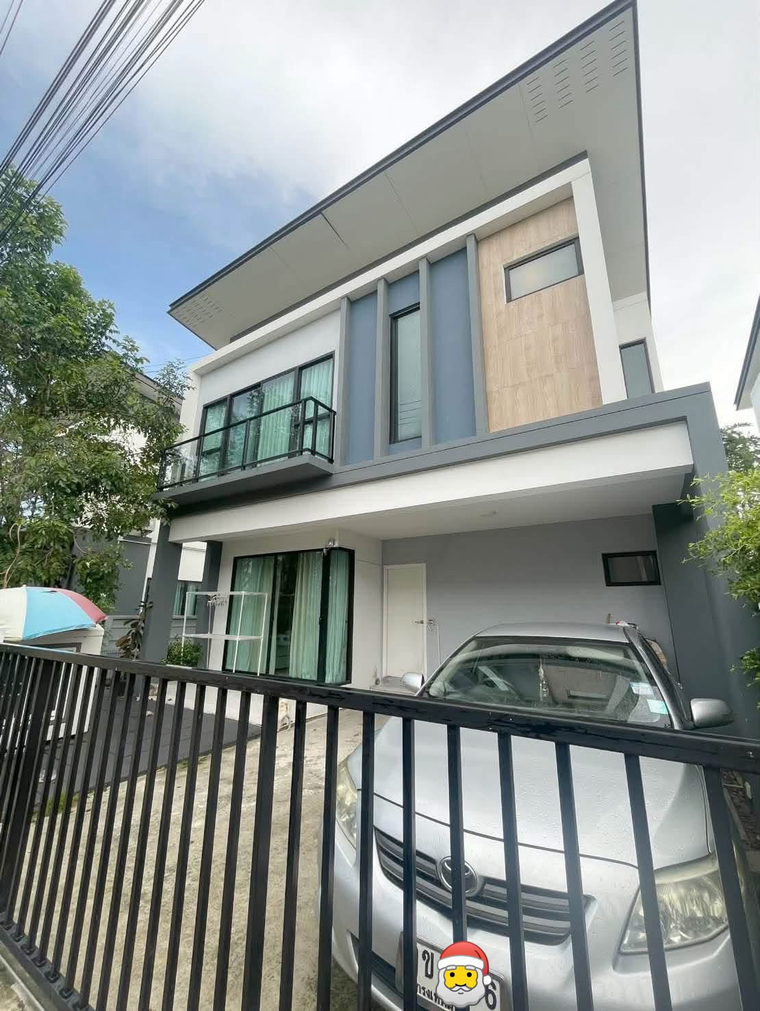 🔥🏡For sale-for rent, semi-detached house, ECO HAUS, Wongwaen-Lam Luk Ka, Pathum Thani, 3 bedrooms, 3 bathrooms, single house style, complete functions, quiet atmosphere. Ready to move in 🐶🐱 Accepting small pets.