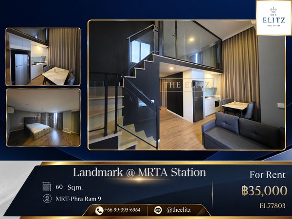 ✨ Brand-New Modern Landmark | Attached to Orange Line Metro Station - Brilliant High Ceiling Design | Short Distance to Central Rama 9 & New CBD - Exceptional Value ✨
