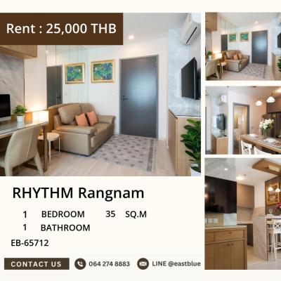 For Rent: RHYTHM Rangnam 1 Bed 35 sqm near BTS Victory Monument 25,000 THB/month