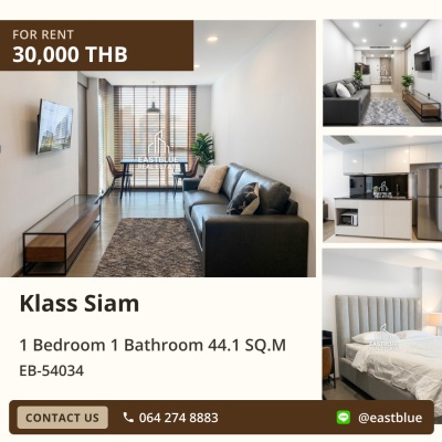 คอนโดให้เช่า Klass Siam 🏙️ ใกล้ BTS สนามกีฬาแห่งชาติ 0642748883