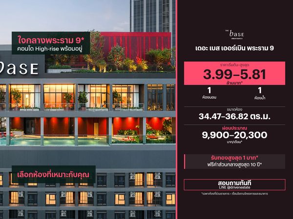 Condo for sale The Base Urban Rama 9 34.47–36.82 sq m.