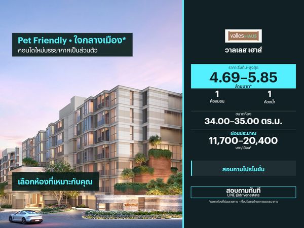 ขายคอนโด วาลเลส เฮาส์ 34.00–35.00 ตร.ม.