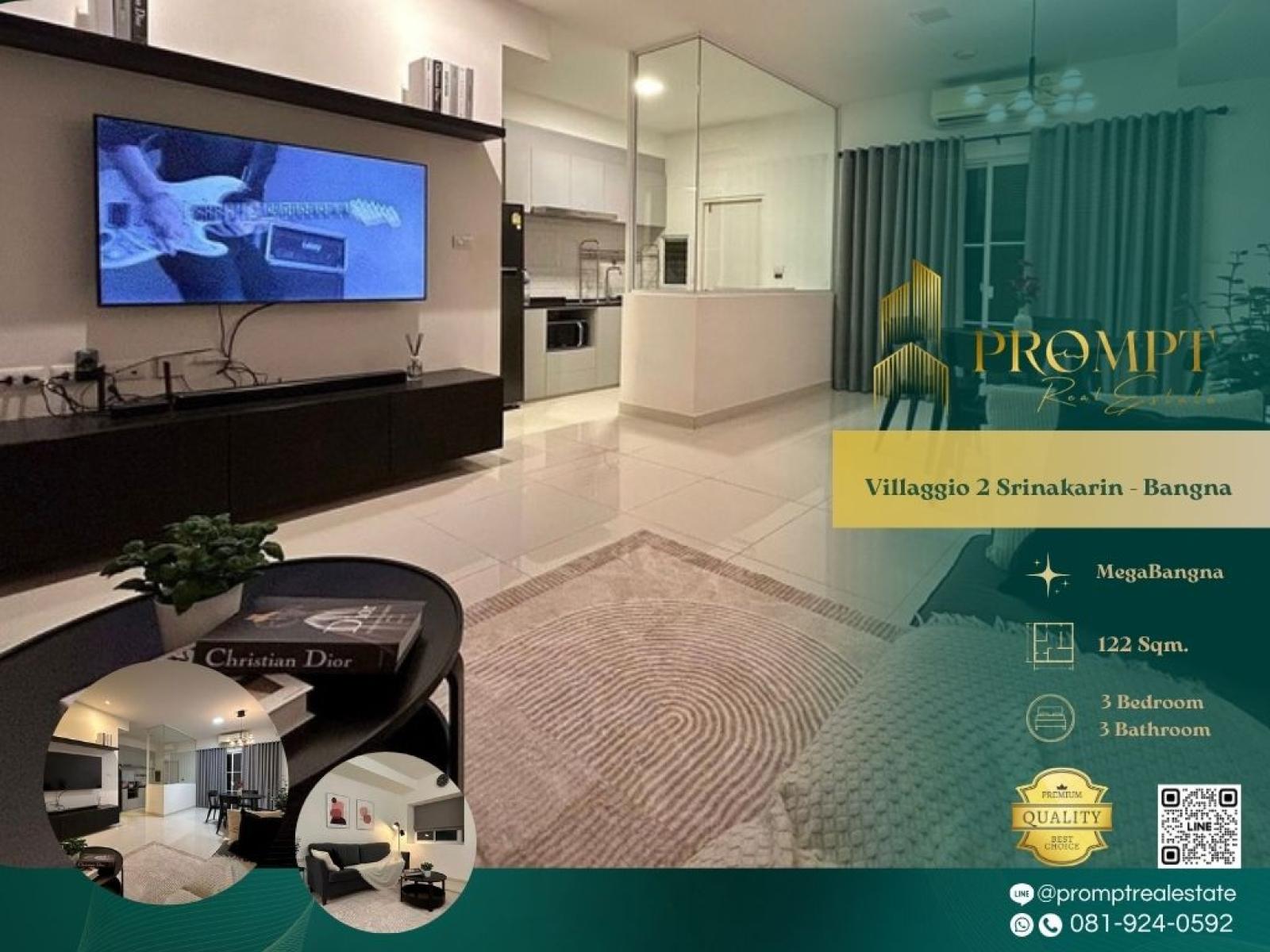 UV01923 - Villaggio 2 Srinakarin - Bangna :  วิลลาจจิโอ 2 ศรีนครินทร์ - บางนา : Villaggio 2 Srinakarin - Bangna :  วิลลาจจิโอ 2 ศรีนครินทร์ - บางนา - #MegaBangna #InternationalSchool (SISB/TCIS /Concordian) #SuvarnabhumiAirport