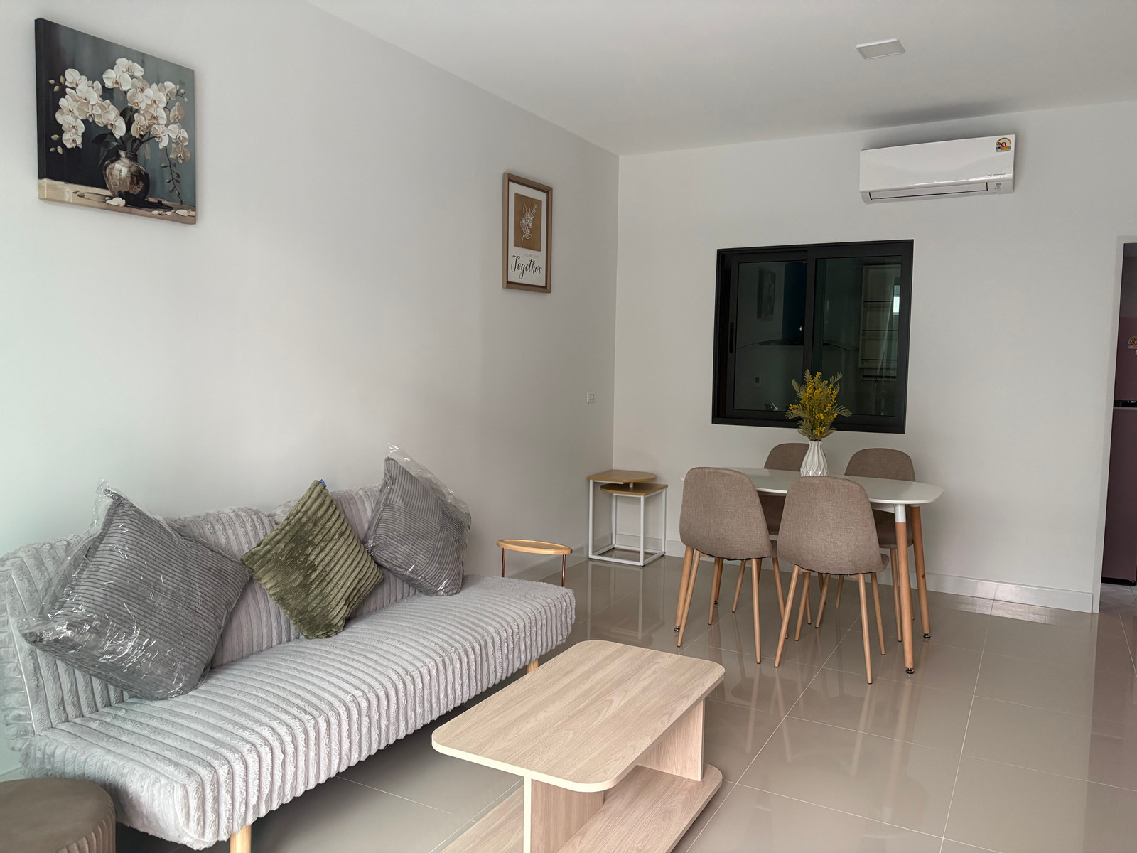 🟢 2-story townhome for rent, beautifully decorated in Modern Vintage & Scandinavian style, wood tones, white, cream, warm and pleasing to the eye, Pleno Sukhumvit-Bangna 3 project. – รูปที่ 3