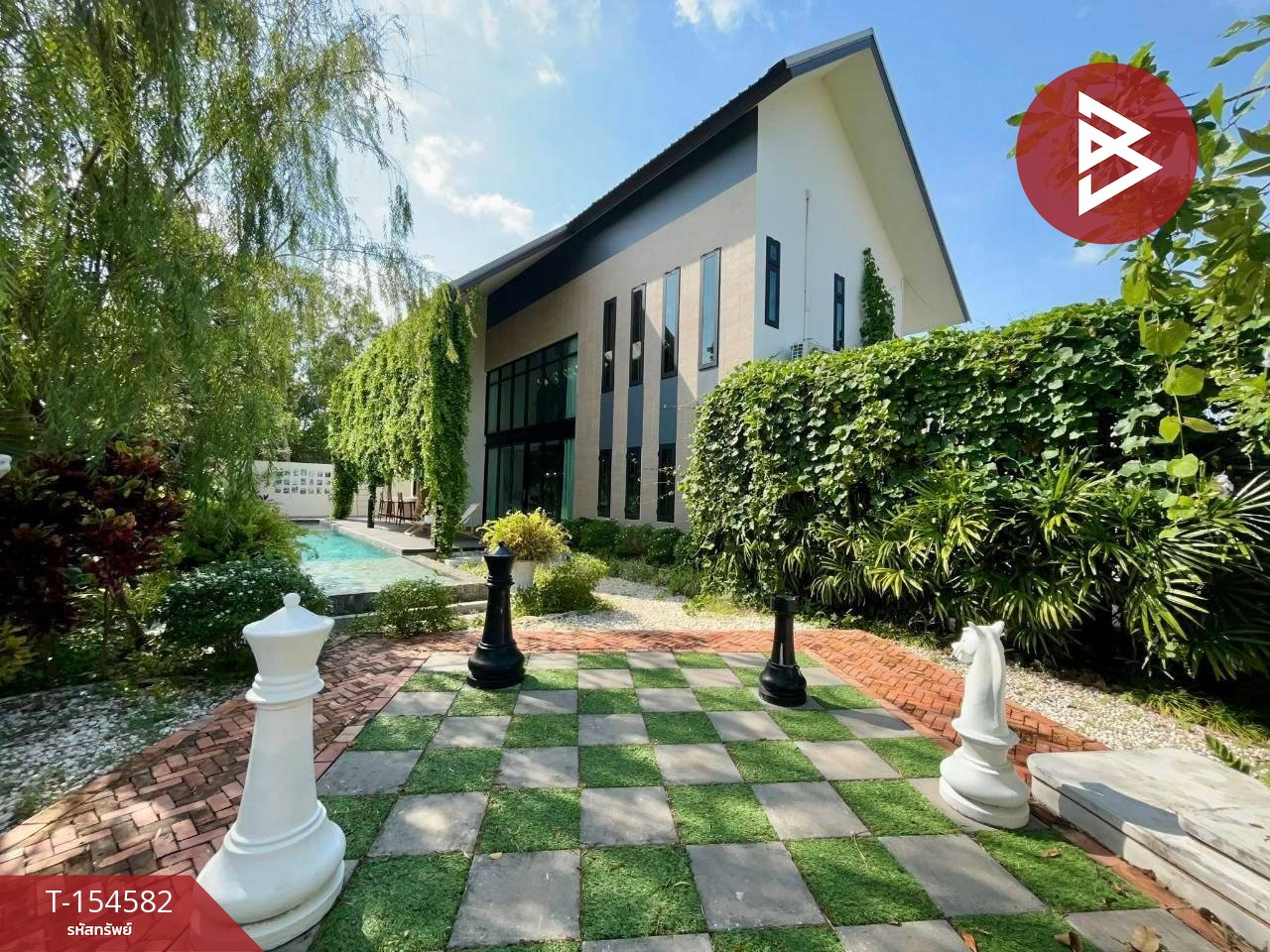 Single house for sale, 2-story pool villa, area 1 ngan 57.3 sq m, Khlong Narai, Chanthaburi.