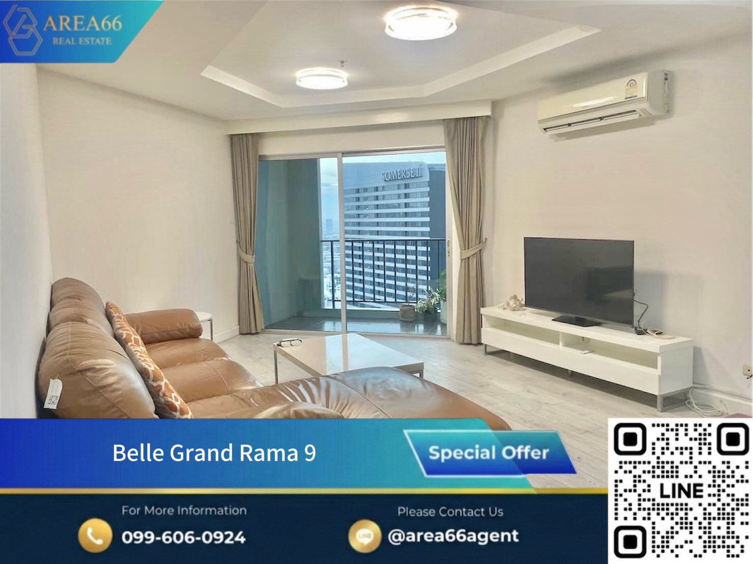 🔥 Nice condo for rent❗️Empty room, good location Ready for you to come and reserve Belle Grand Rama 9.
