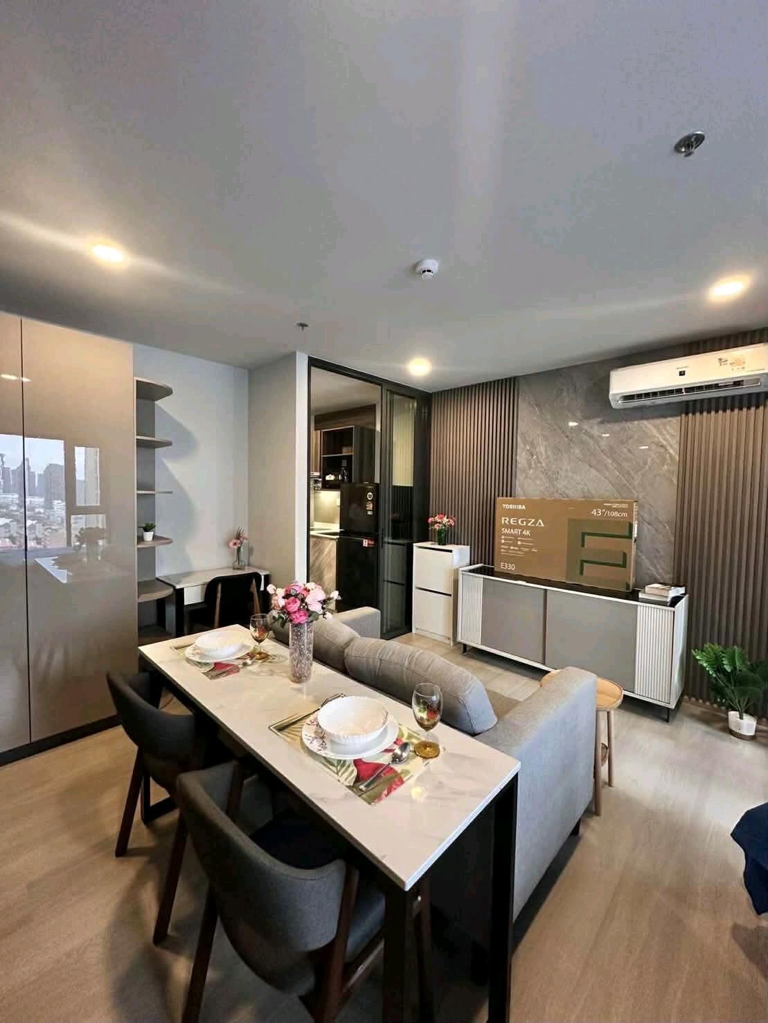 ✨🚇 New condo, good location, only 200 meters walk to BTS On Nut, with furniture and built-in washing machine and dryer. – รูปที่ 4