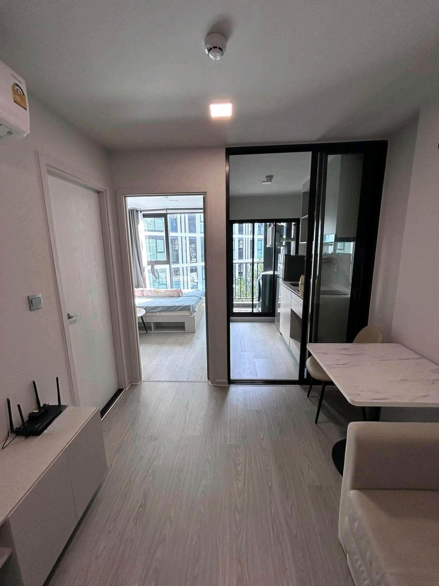 🌿🚇 Near MRT Srinuch, only 450 meters, garden view room, 4th floor, Building D, fully furnished, very soft bed, ready to move in! – รูปที่ 2