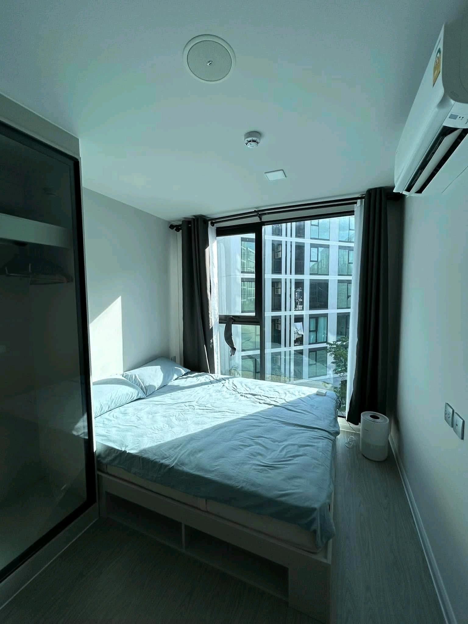 🌿🚇 Near MRT Srinuch, only 450 meters, garden view room, 4th floor, Building D, fully furnished, very soft bed, ready to move in! – รูปที่ 3
