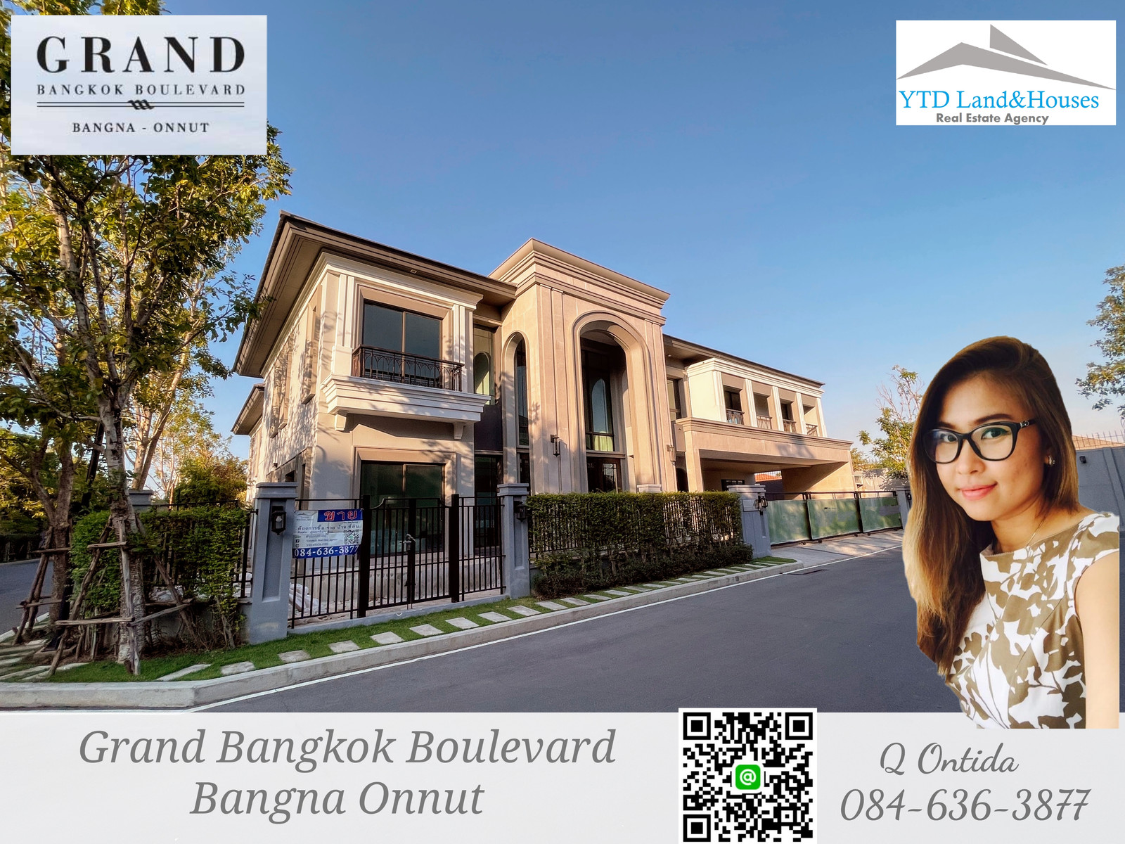 Luxury house for sale Grand Bangkok Boulevard Bangna-Onnut 32 million baht (Unfurnished) Listing No: YT01-1582 Luxury house for sale Grand Bangkok Boulevard Bangna-Onnut 32 million baht (Unfurnished) Listing No: YT01-1582
