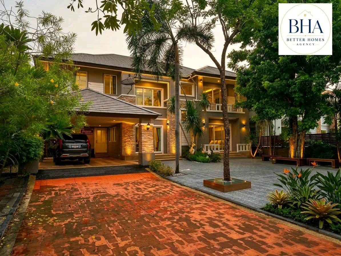 🎖House for rent🎖 Bangna ● 70,000 ● 3 bedrooms, 4 bathrooms ■ Large detached house, Fully Furnished, ready to move in, location King Kaew - Bang Phli, near Mega Bangna and Suvarnabhumi Airport.