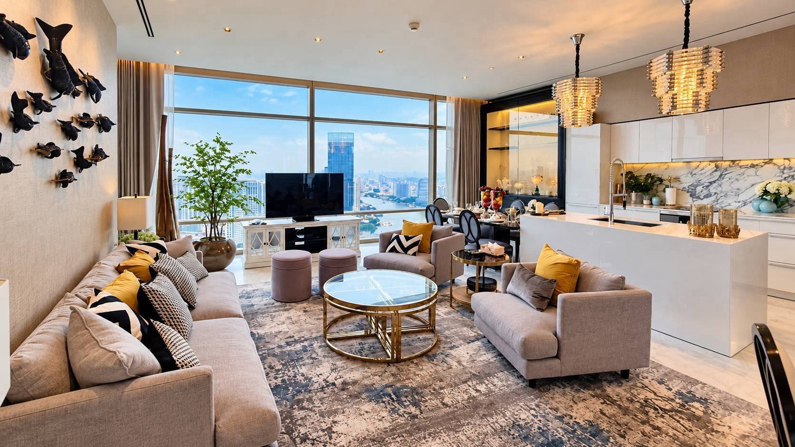For Rent • Four Seasons Private Residences • 2 Bedrooms | 138.88 sq.m. | 39th Floor | Chao Phraya River View Tel./Line 0889797878
