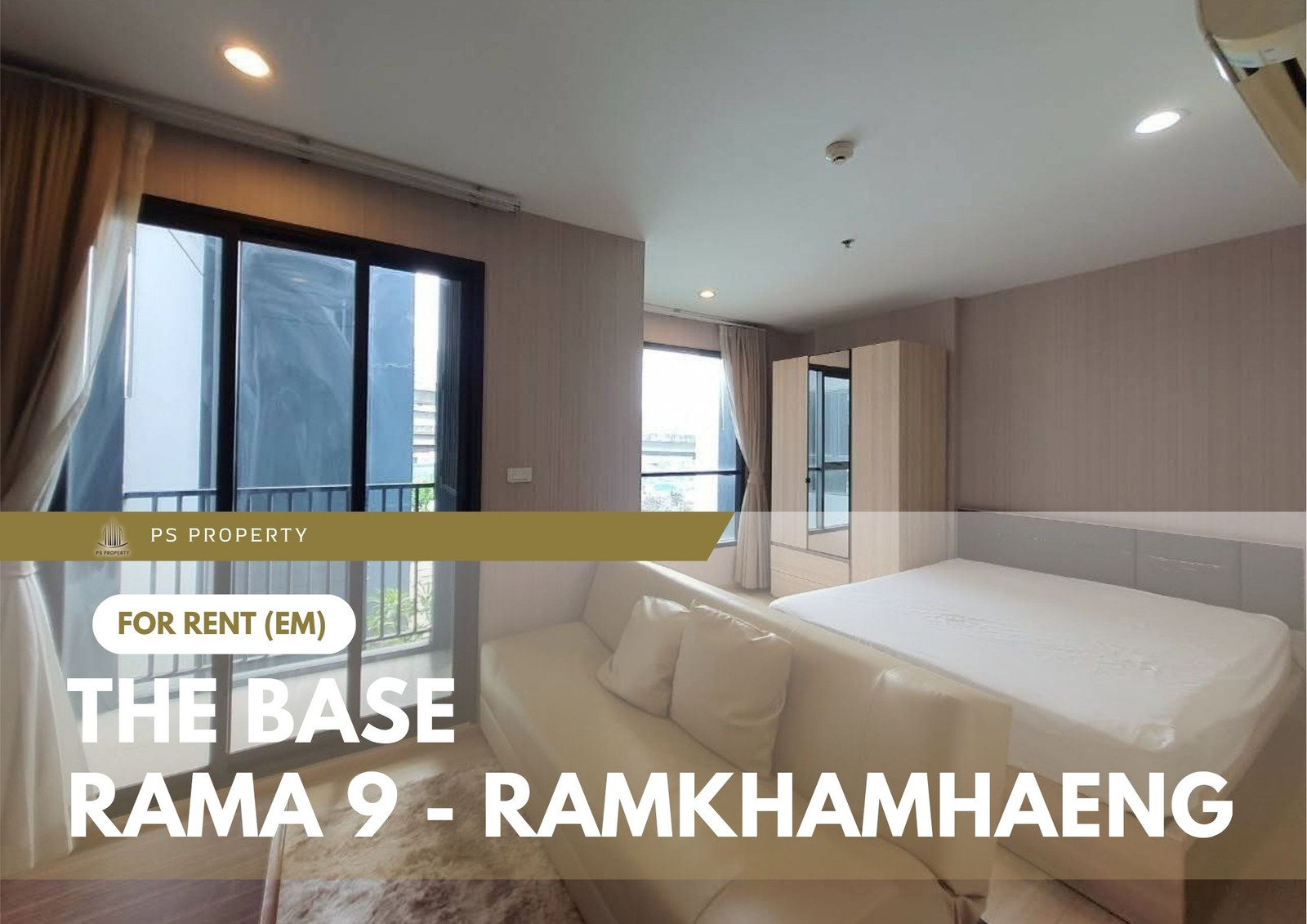 ให้เช่า 🔥 The Base Rama 9 - Ramkhamhaeng 🔥  เฟอร์นิเจอร์ และ เครื่องใช้ไฟฟ้าครบ ใกล้ BTS ARL รามคำแหง