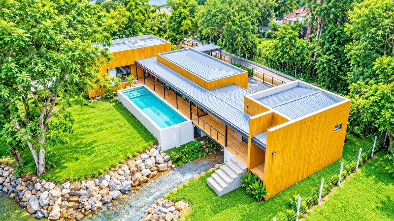 KhaoYai Pool Villa home for sale or rent Thanarat Rd 200m. bordering the LamTakhong stream. Features KhaoYai Pool Villa home for sale or rent Thanarat Rd 200m. bordering the LamTakhong stream. Features