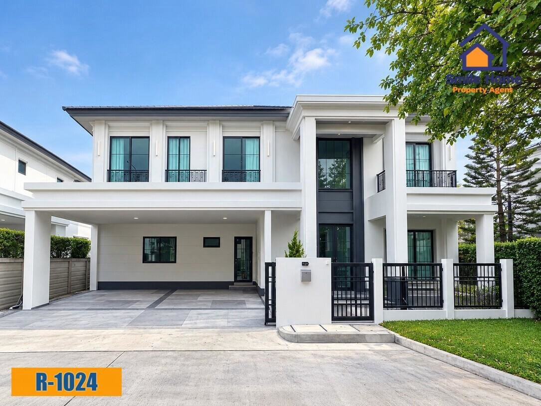 Luxury detached house for rent, Setthasiri Bangna-Suvarnabhumi project. Near Suvarnabhumi Airport
