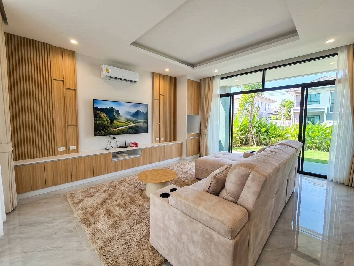 🟢 2-story detached house for rent, modern, luxurious design. Located in the heart of the city, Punnawithi area (Sukhumvit 101), beautifully decorated with built-ins. Complete furniture and electrical appliances – รูปที่ 3