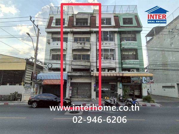 Commercial building, 4.5 floors, 17 sq m, shophouse, Lat Phrao Wang Hin. ,Sena Nikhom shophouse, Soi Chokchai 4, Soi 65, Soi Chokchai 4, Soi 65, opposite Mini Big C, Chokchai 4 Road, Lat Phrao District, Bangkok