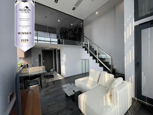 For Rent Conner Ratchathewi, Loft room, corner, 12A floor, Sunset view, price 45,000 baht.