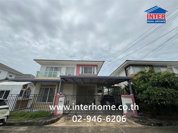 บ้านเดี่ยว 2 ชั้น 54.1 ตร.ว. หมู่บ้านเทรนดี้ธารา พระราม2 ซอยอนามัยงามเจริญ11 ถนนพระราม2 ซ.47 เขตบางขุนเทียน กรุงเทพมหานคร 