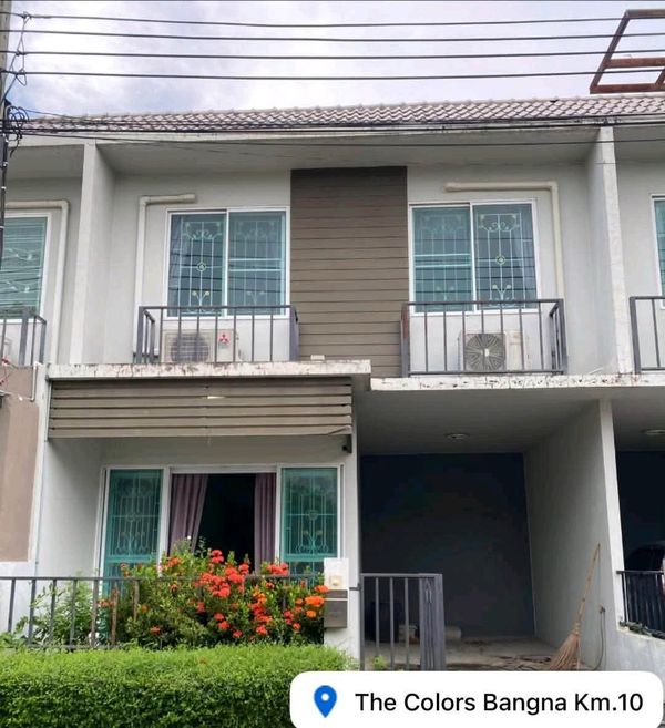 ให้เช่าทาวน์โฮม เดอะ คัลเลอร์ส พรีเมียม บางนา กม.10 เครื่องปรับอากาศ 4 เครื่อง ครบทุกห้อง ค่าเช่าเพียง 18,000 บาท/เดือน