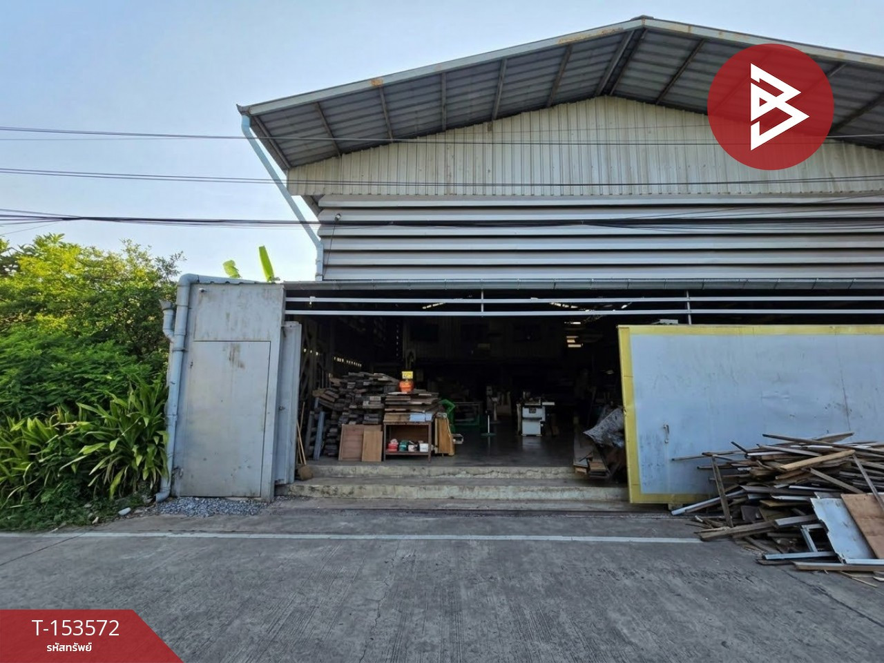 Warehouse for rent with storage building, area 68 sq m, Ayutthaya, good location on Rojana Road.