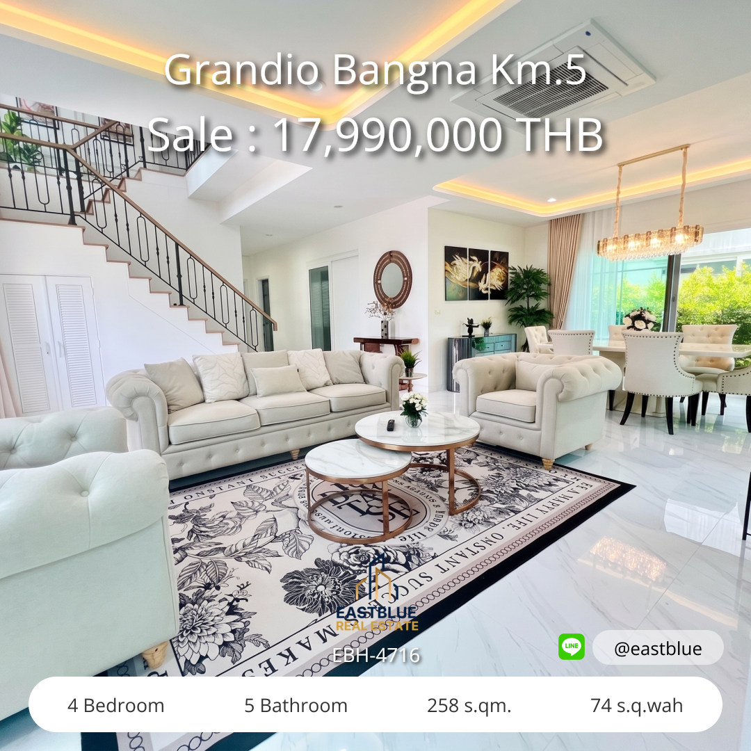For Sale: Grandio Bangna Km.5 - Spacious 4 Bed House in Bangkok! 🏡