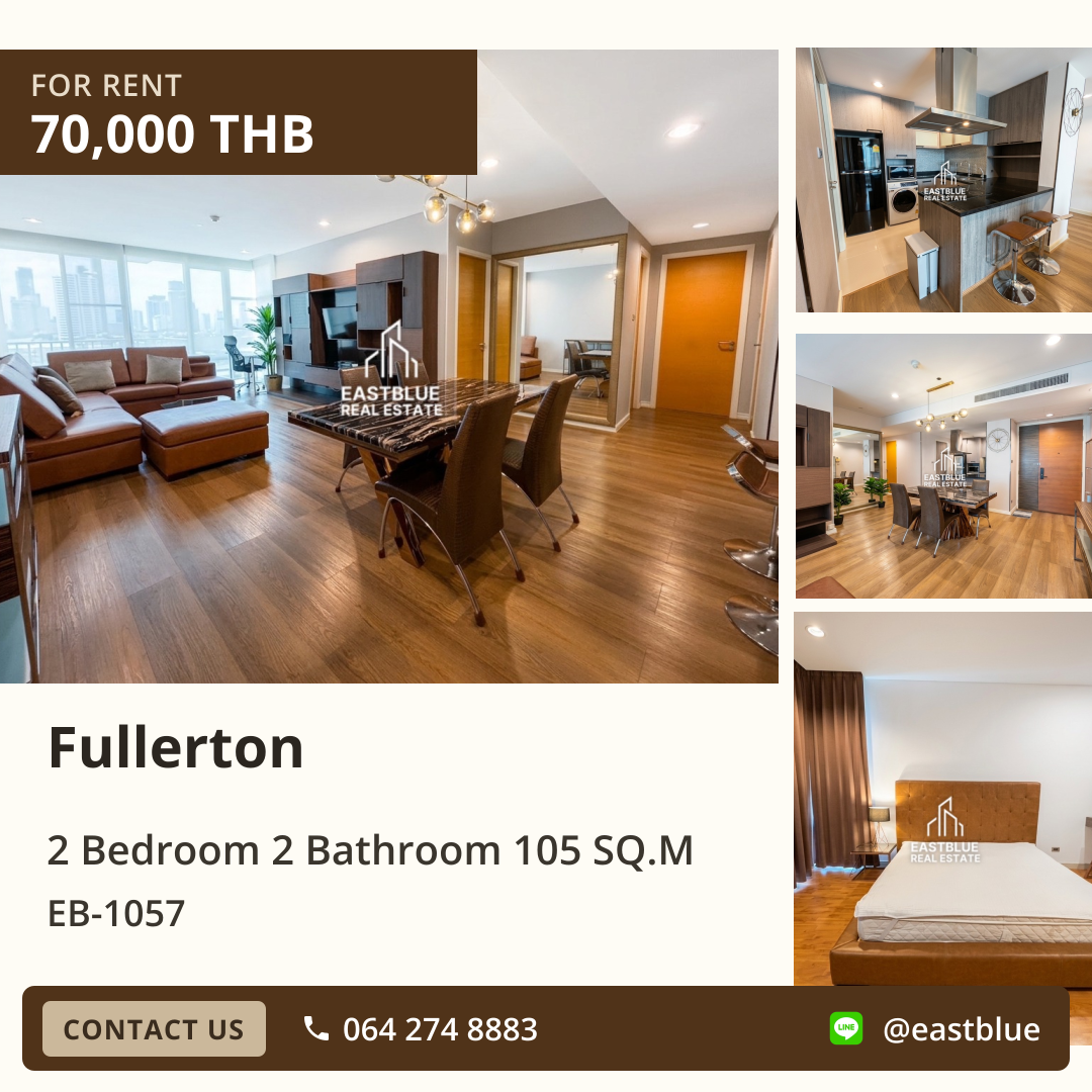 For Rent: Fullerton 2 Bed 105 sqm near BTS Ekkamai 70,000 THB/month For Rent: Fullerton 2 Bed 105 sqm near BTS Ekkamai 70,000 THB/month