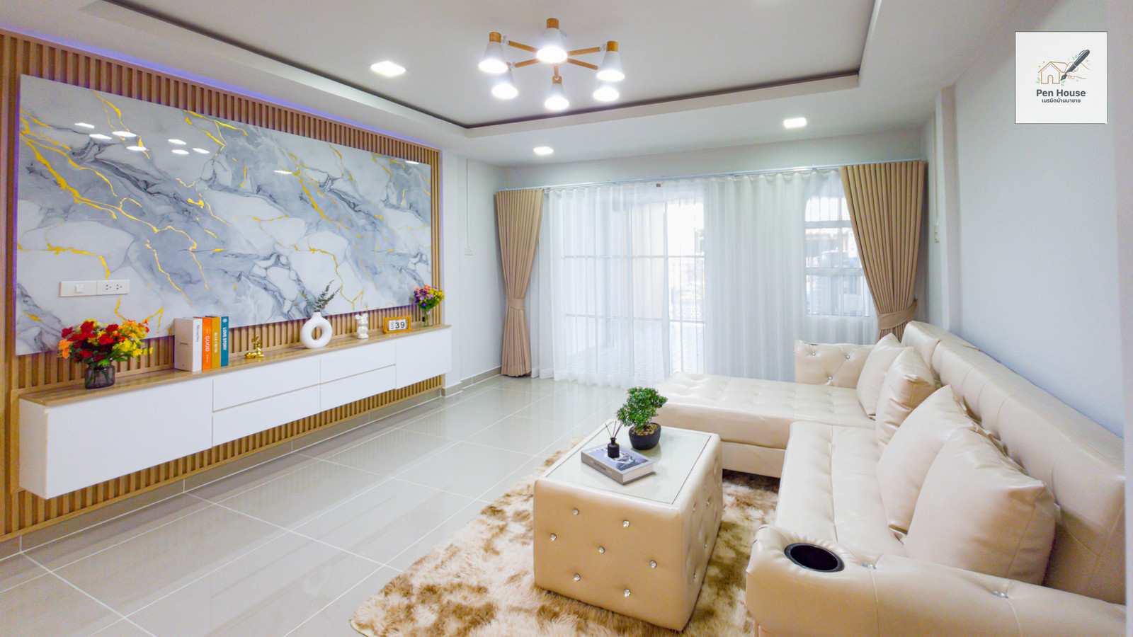 2-story townhouse for sale, KC Ramintra Village 1, Hathairat 39, 2 bedrooms, area 16 sq m, complete functions. – รูปที่ 4