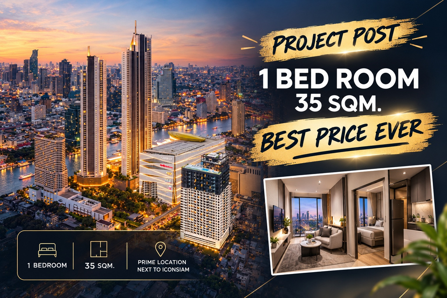 POST project sells room size 35 sq m. Best price right now. Special promotions for special customers only. POST project sells room size 35 sq m. Best price right now. Special promotions for special customers only.