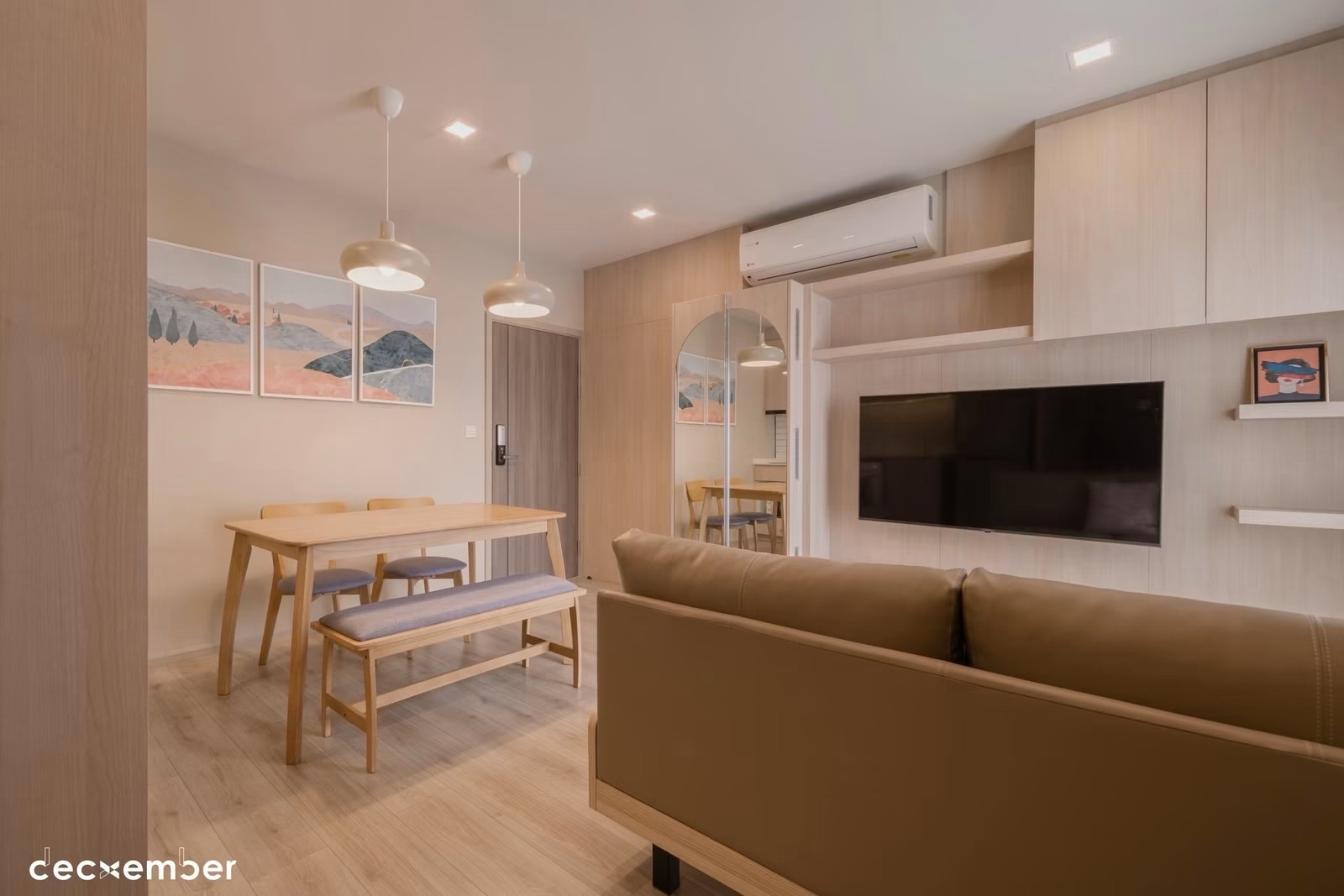 For rent: Metris Ladprao, pets allowed, corner room, 12th floor, size 48 sq m, 2 bedrooms, decorated with Japanese Minimalism, 32,000 baht.