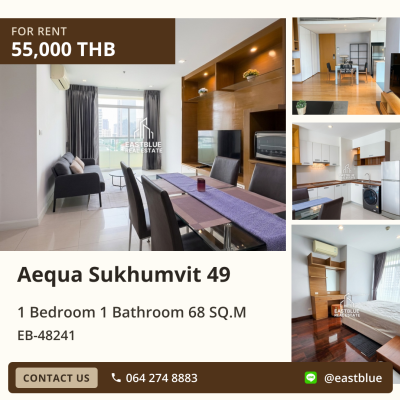 For Rent: Aequa Sukhumvit 49 1 Bed 68 sqm near BTS Phrom Phong 55,000 THB/month