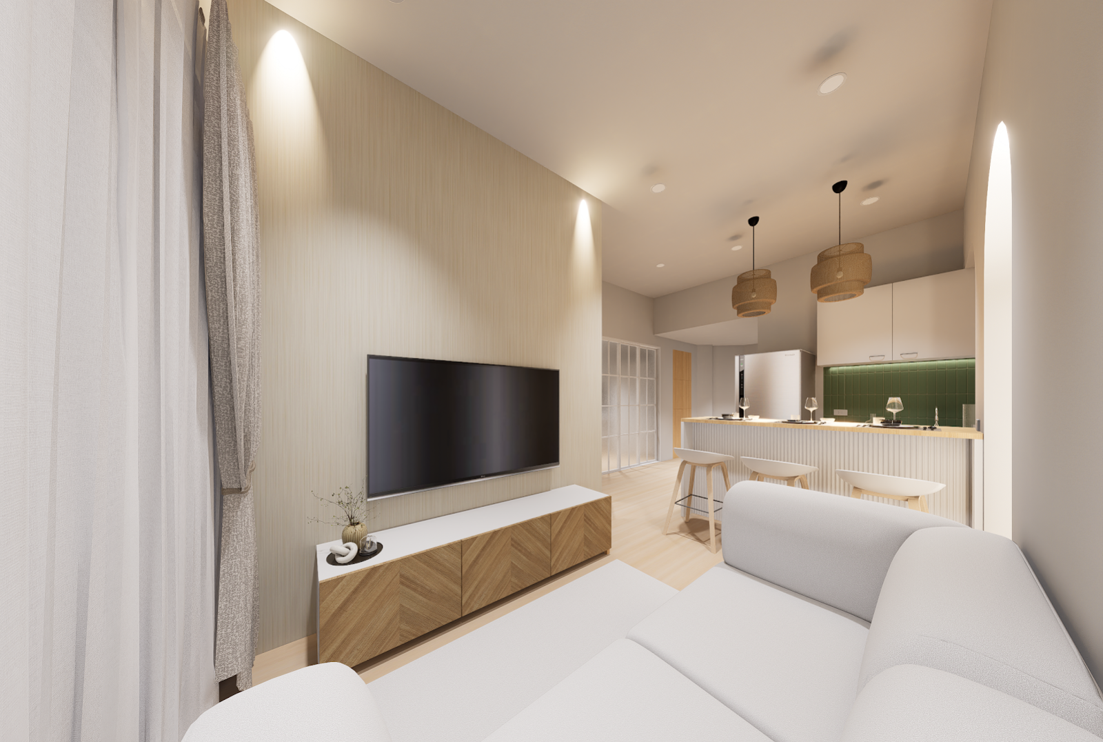 Condo for sale, Fak Khao Pode, 2 bedrooms, 1 bathroom, 53 sq.m., newly renovated, near early Ramkhamhaeng and Ramkhamhaeng University.