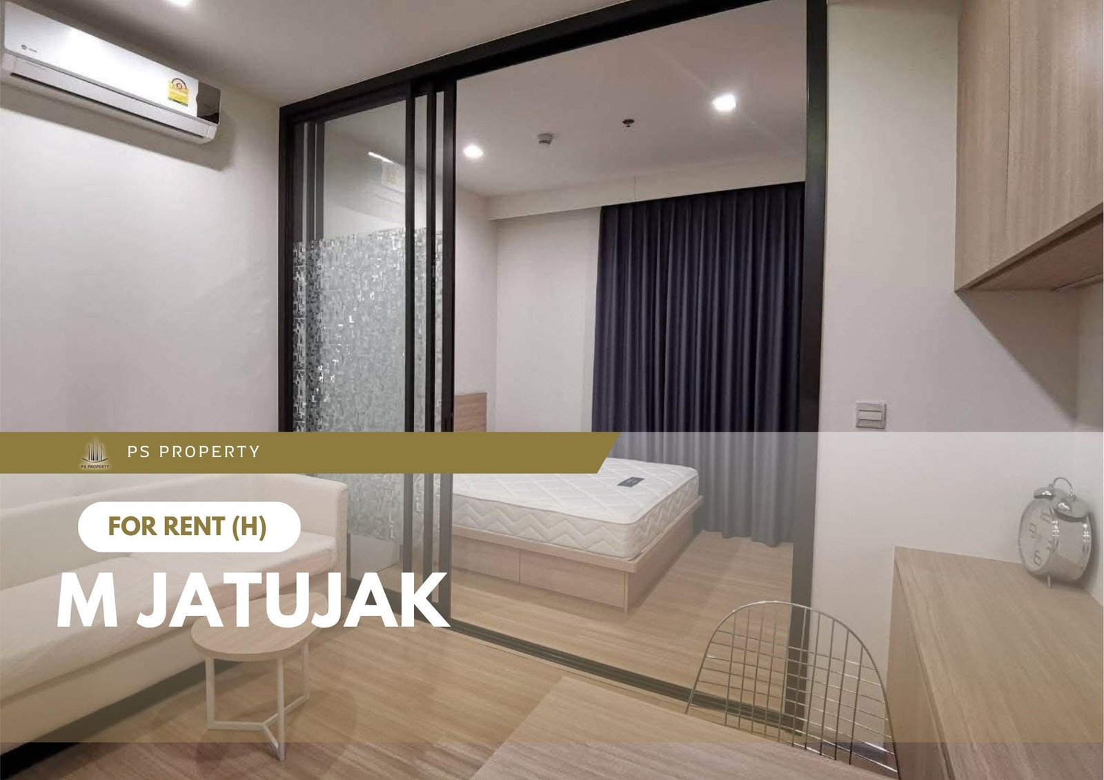 For rent ✨ M Jatujak ✨ – pet-friendly 🐕 🐈, fully furnished with complete appliances. Located near BTS Mo Chit.