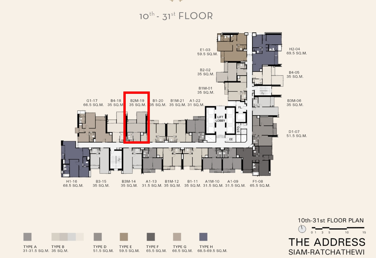 ขาย The Address Siam Ratchathewi วิวสวน ทิศเหนือ 35.67 ตรม ราคา 7.3 ล้านบาท
