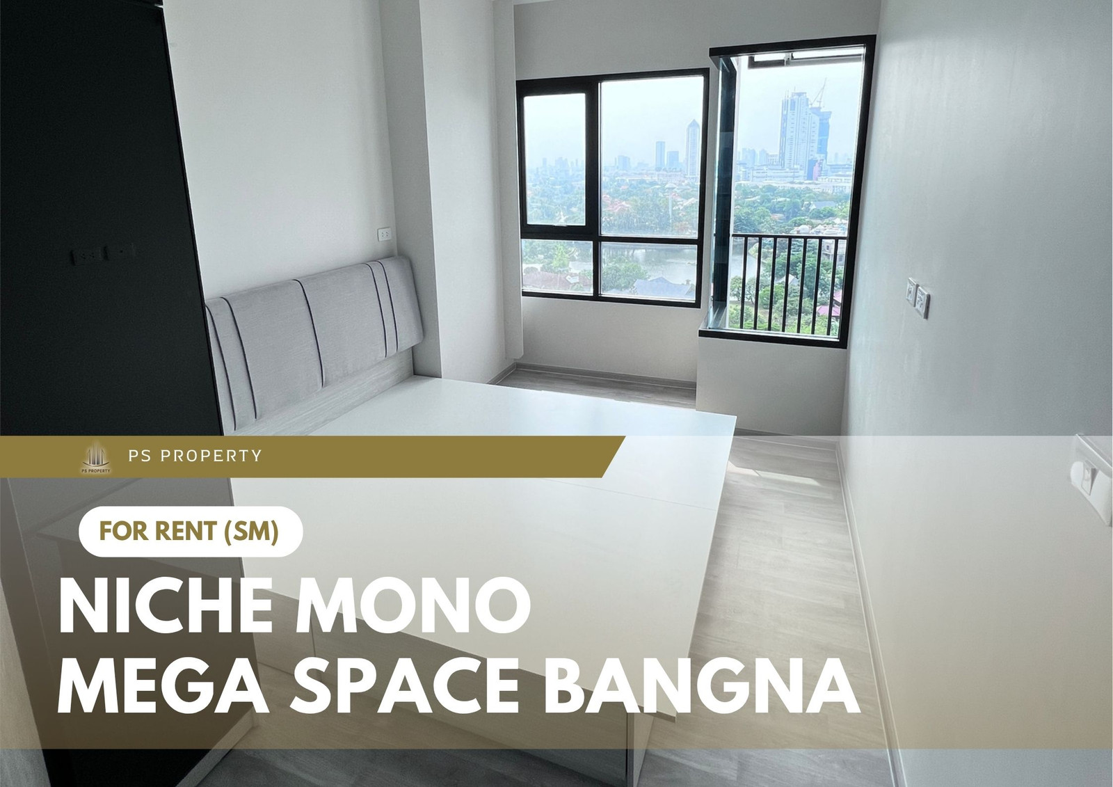 For rent 📍 Niche MONO Mega Space Bangna 📍 Fully furnished with appliances; located near Mega Bangna.