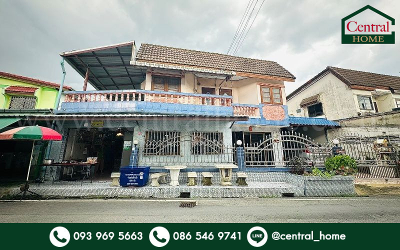 Semi-detached house, 64 square wah, Bua Thong Keha, Bang Bua Thong District, good location, can be traded, cheap price.