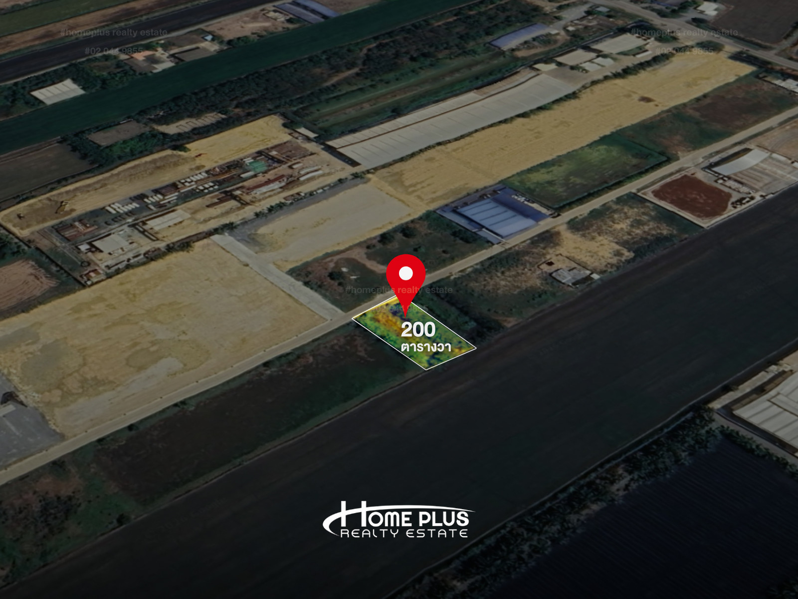 Land for sale, purple area, 200 sq m., Rat Niyom Subdistrict, Sai Noi District, Nonthaburi Province, next to reinforced concrete road, suitable for building a factory, warehouse, and warehouse.