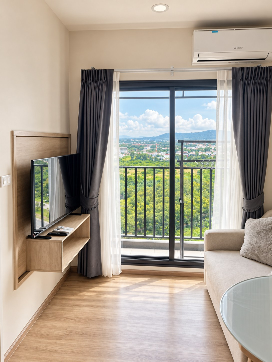 For rent, Essent Ville, Surat Thani, 1 bedroom, 32 sq m, 19th floor, city view, ready to move in. For rent, Essent Ville, Surat Thani, 1 bedroom, 32 sq m, 19th floor, city view, ready to move in.