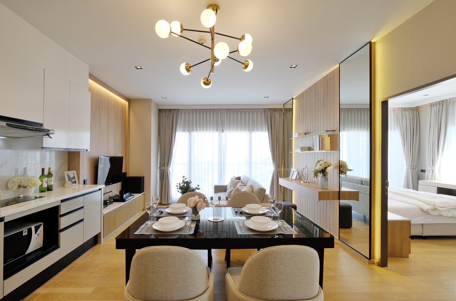 Condo for rent: Noble Reveal, 2 bedrooms, 2 bathrooms, size 65 sq m., very beautiful room, fully decorated, ready to move in. – รูปที่ 2