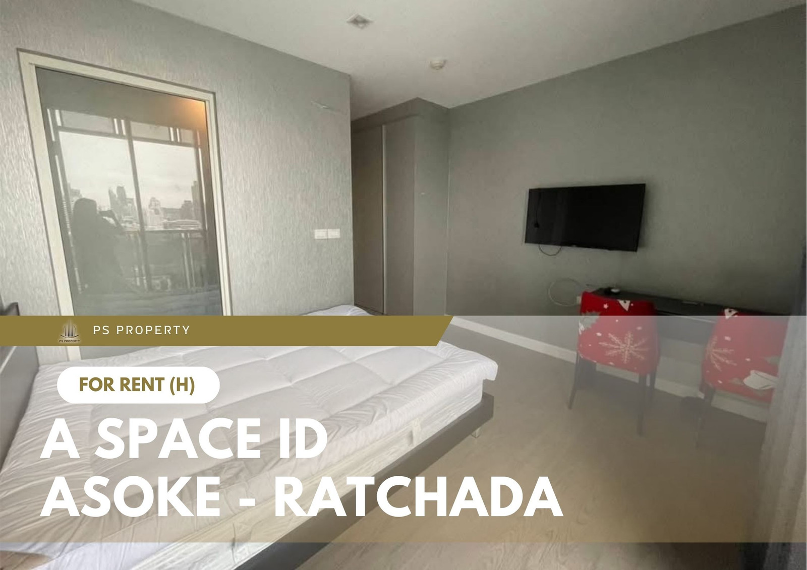 ให้เช่า ✨ A Space ID Asoke - Ratchada ✨ เฟอร์นิเจอร์ และ เครื่องใช้ไฟฟ้าครบ ใกล้ MRT พระราม 9