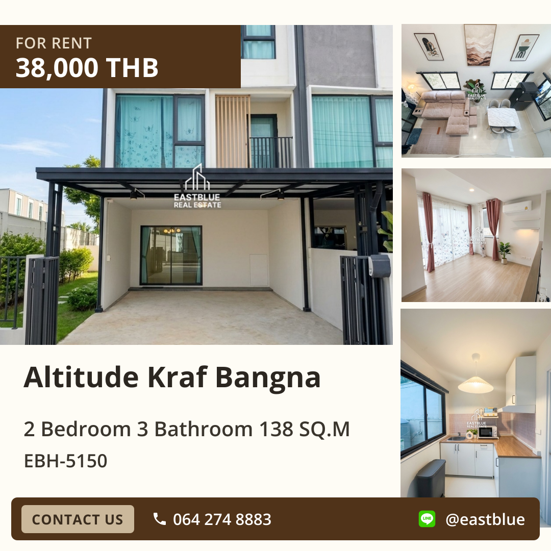 For Rent: Altitude Kraf Bangna 2 Bed 138 sqm 38,000 THB/month